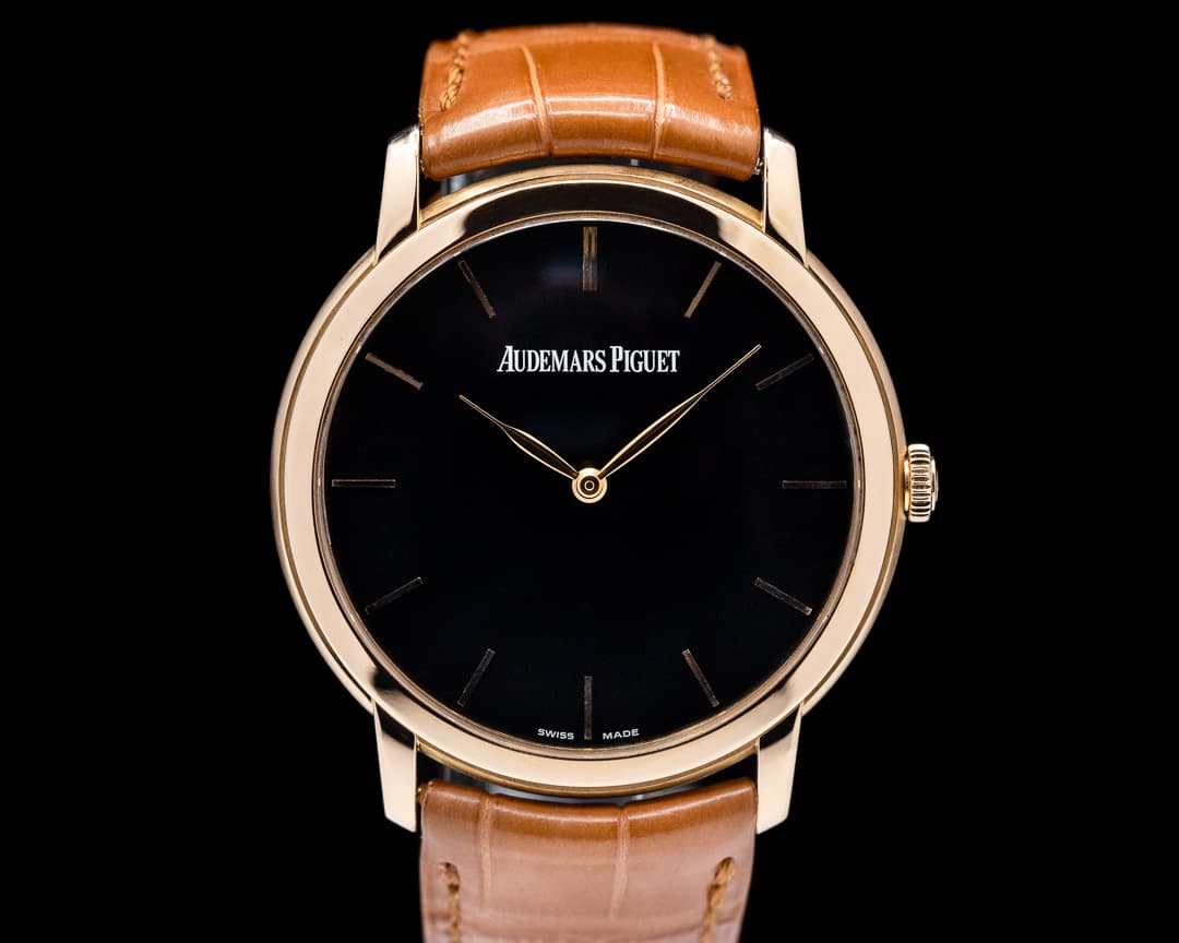 Audemars Piguet Jules Audemars ultra thin 18K Rose Gold black dial