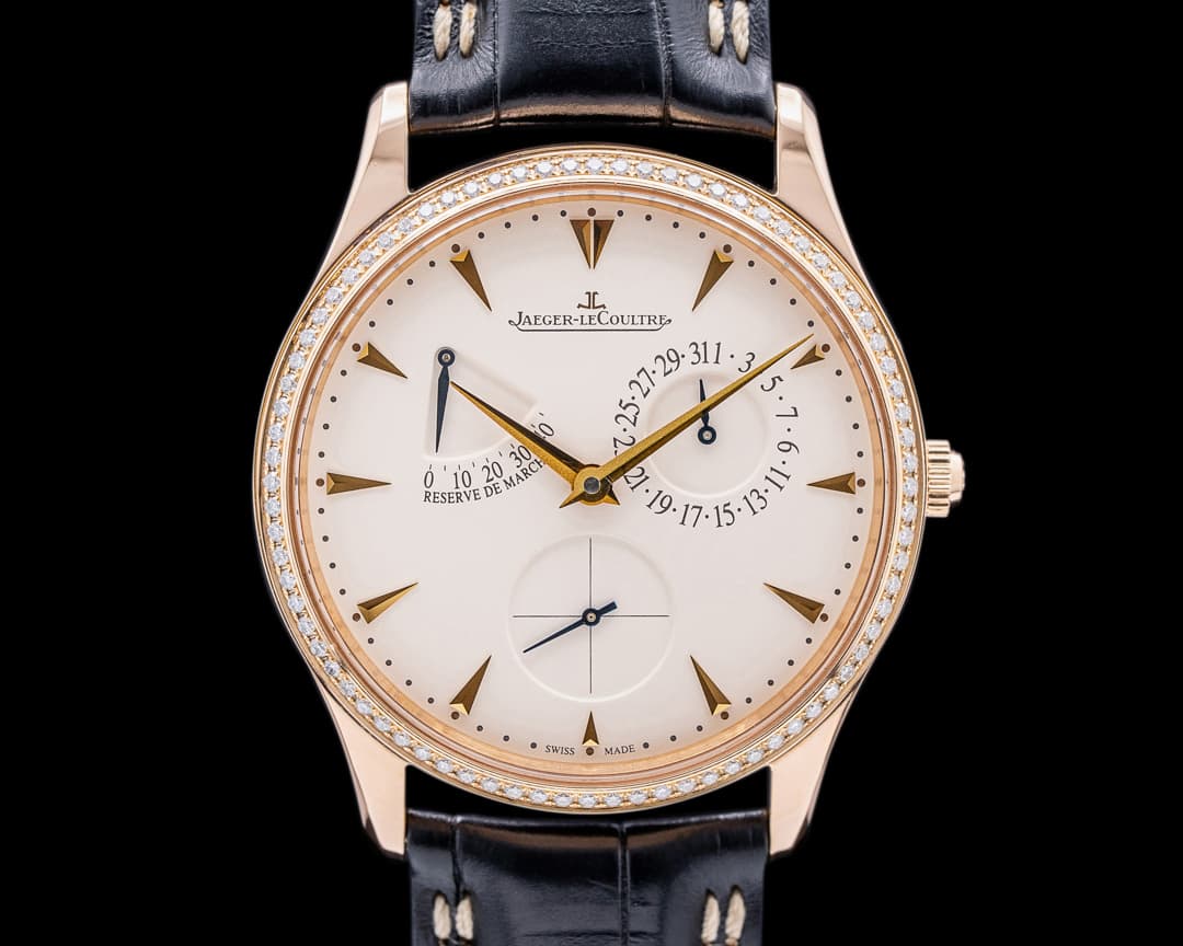 Jaeger LeCoultre Master Grande Ultra Thin Silver Dial Diamond Bezel RG