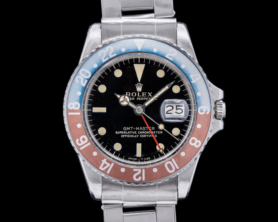 Rolex Vintage GMT Master 1675 Gilt Dial Pepsi c. 1965 NICE