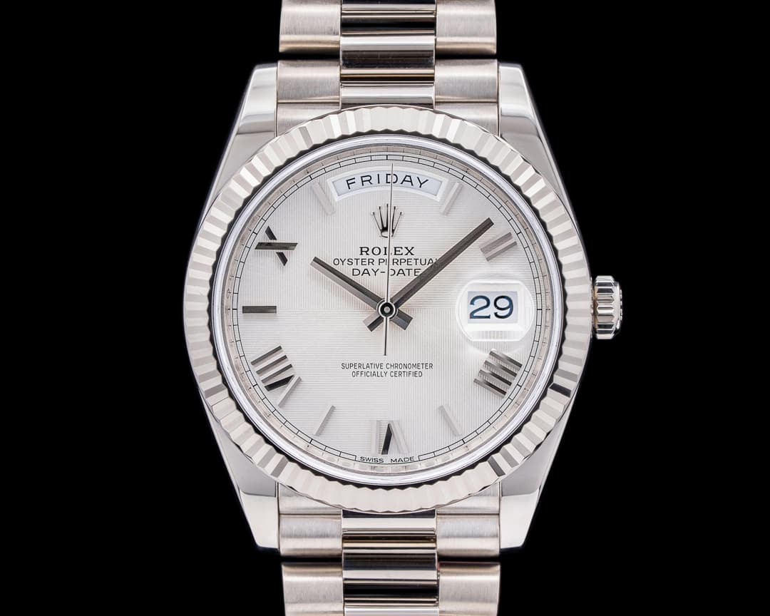Rolex Day Date 228239 President 18K White Gold Silver Dial 40MM