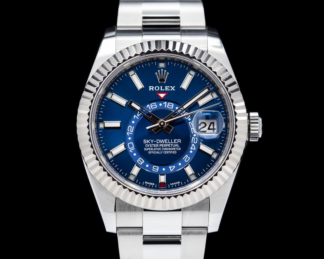 Rolex Sky Dweller 326934 Steel Blue SS Oyster Bracelet