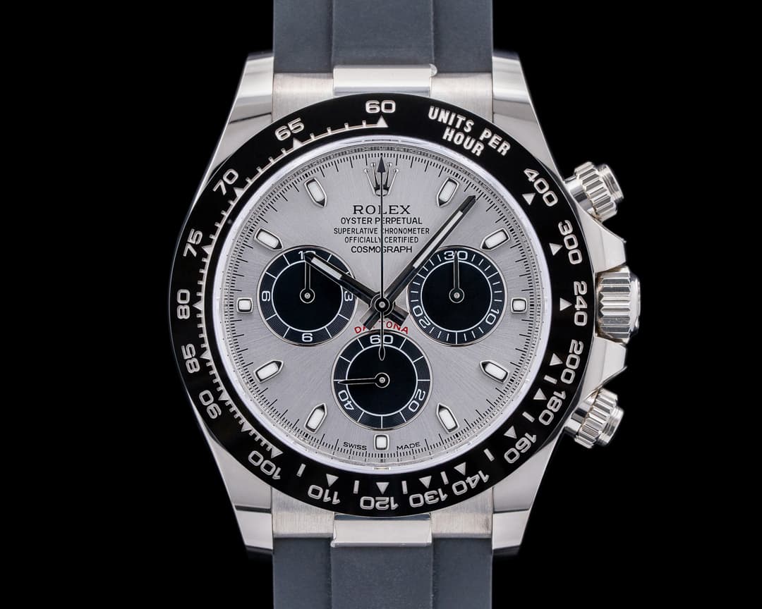Rolex Daytona 116519 18K White Gold Ceramic Oysterflex Silver Dial 2022