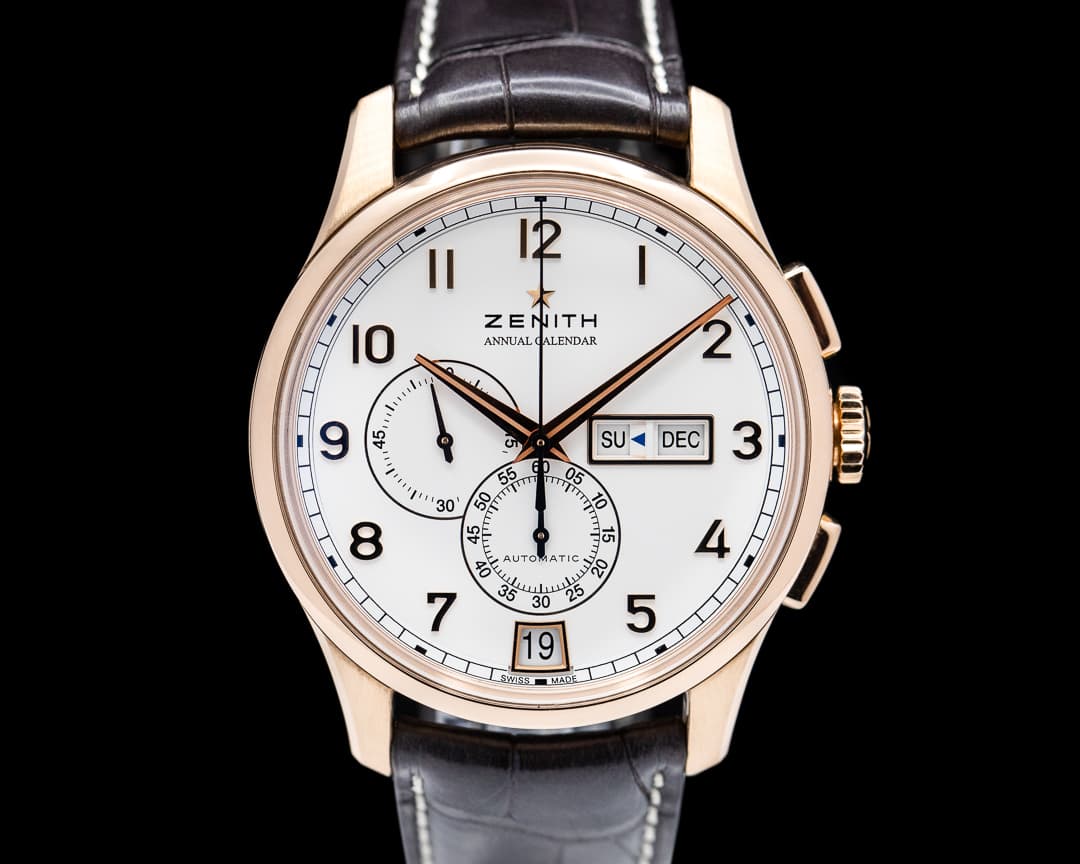 Zenith Captain Windsor Chronograph 18k Rose Gold / White Dial
