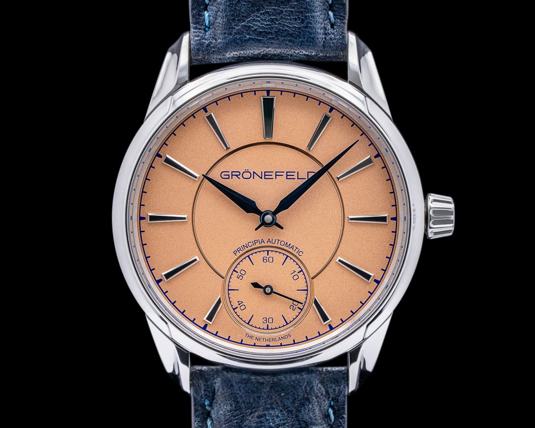 Gronefeld 1941 Principia Automatic Steel Salmon Dial