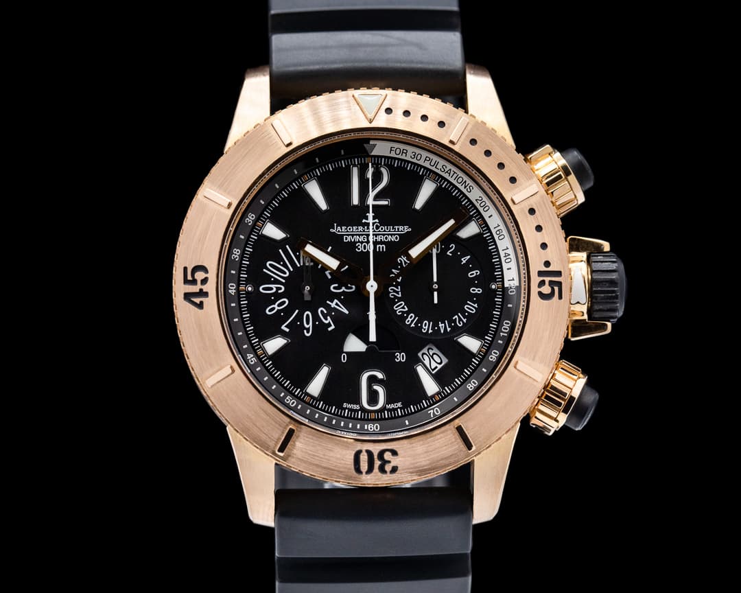 Jaeger LeCoultre Master Compressor Diving Chronograph 18K Rose Gold / Rubber