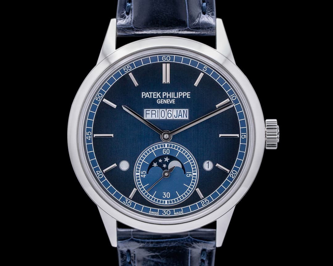 Patek Philippe 5236P In Line Perpetual Calendar Platinum Blue Dial UNWORN