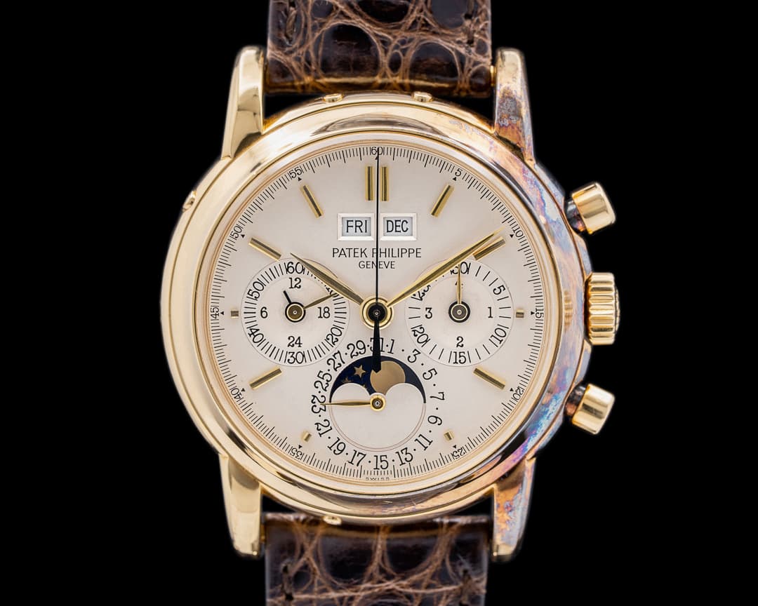Patek Philippe 3970EJ Perpetual Calendar Chronograph 18K Yellow 2nd Series PATINA