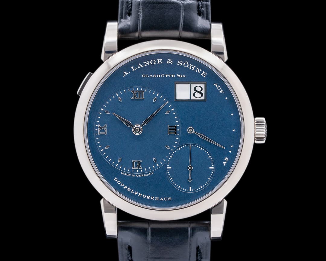 A. Lange & Söhne Lange 1 191.028 Blue Dial 18k White Gold DISCONTINUED RARE