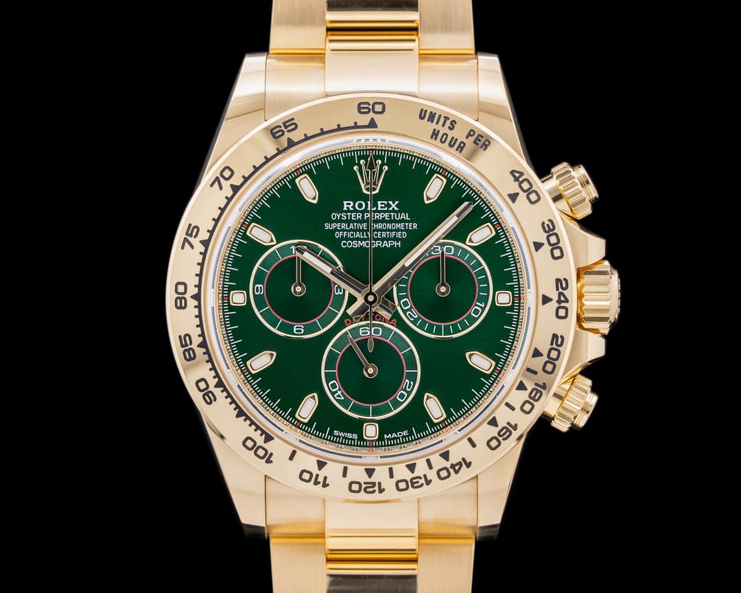 Rolex Daytona 116508 18k Yellow Gold / Green Dial 2022