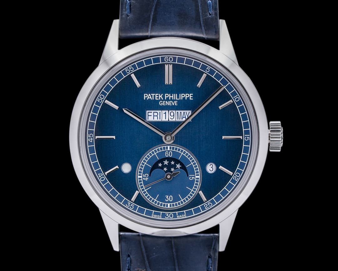 Patek Philippe 5236P In Line Perpetual Calendar Platinum Blue Dial