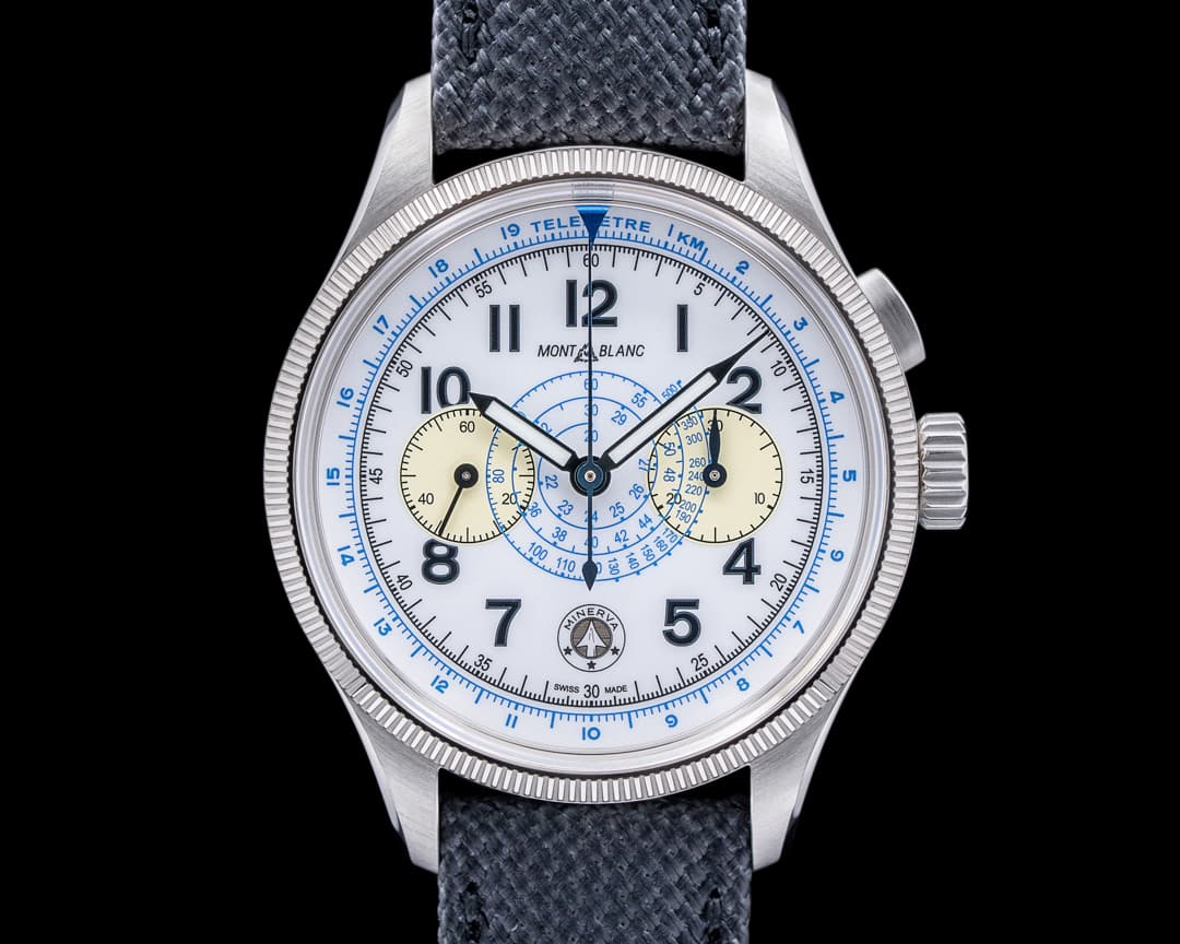 Montblanc 1858 Minerva Monopusher Chronograph "Blue Arrow" LE