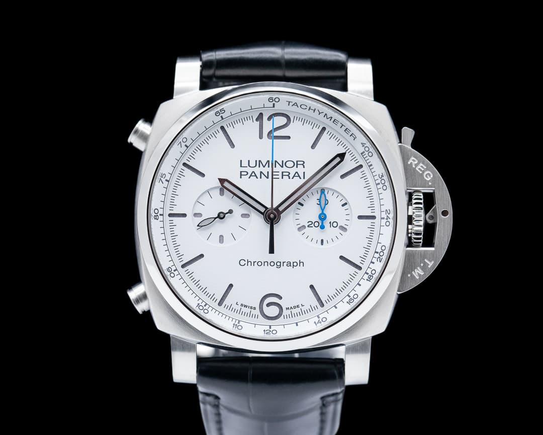 Panerai Luminor Chronograph PAM1218 SS / White Dial