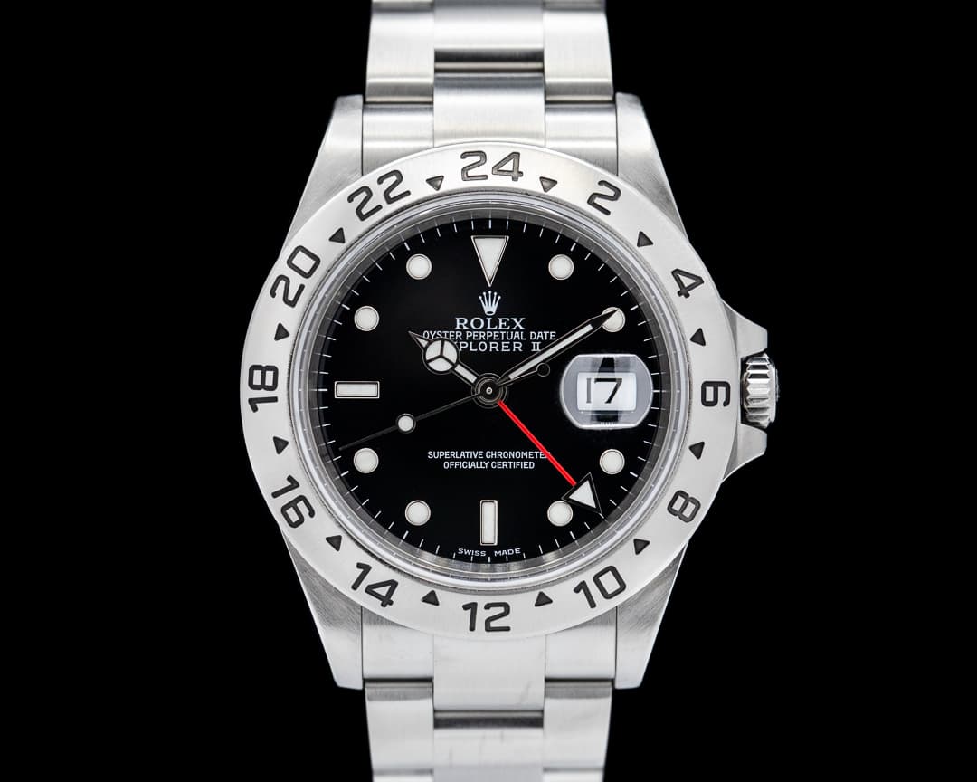 Rolex Explorer II SS Black Dial 16570 Full Set ORIGINAL OWNER