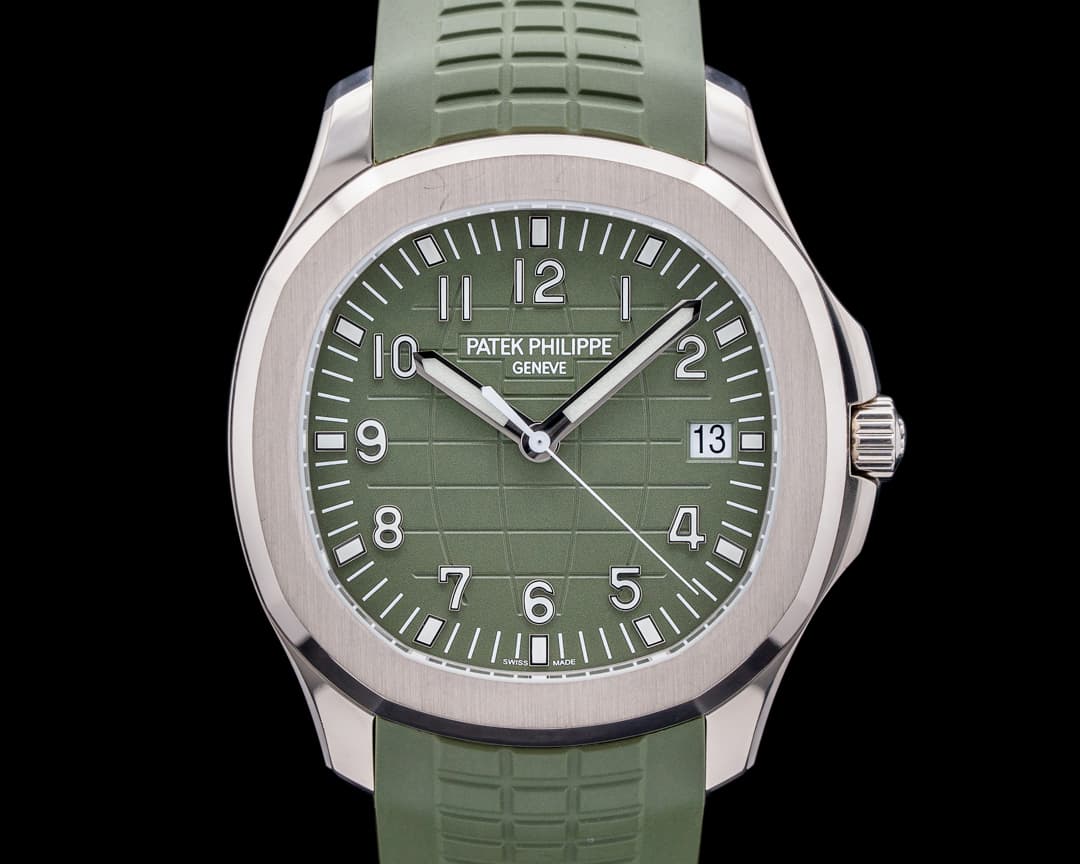 Patek Philippe Aquanaut 5168G 18K White Gold / Khaki Green Dial