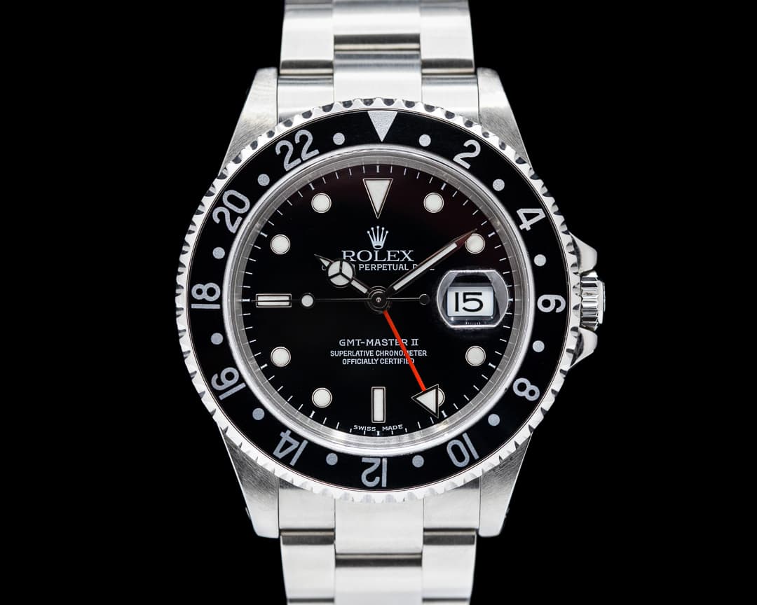 Rolex GMT Master II SS Black Bezel Complete & Serviced