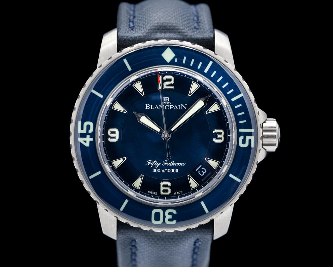 Blancpain Fifty Fathoms Blue Dial Titanium