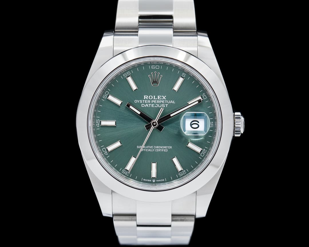 Rolex Datejust 41 Mint Stick Dial SS Oyster 2024