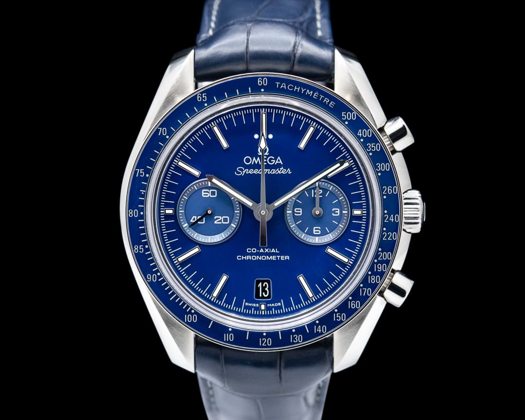 Omega Speedmaster Chronograph Blue Dial Titanium