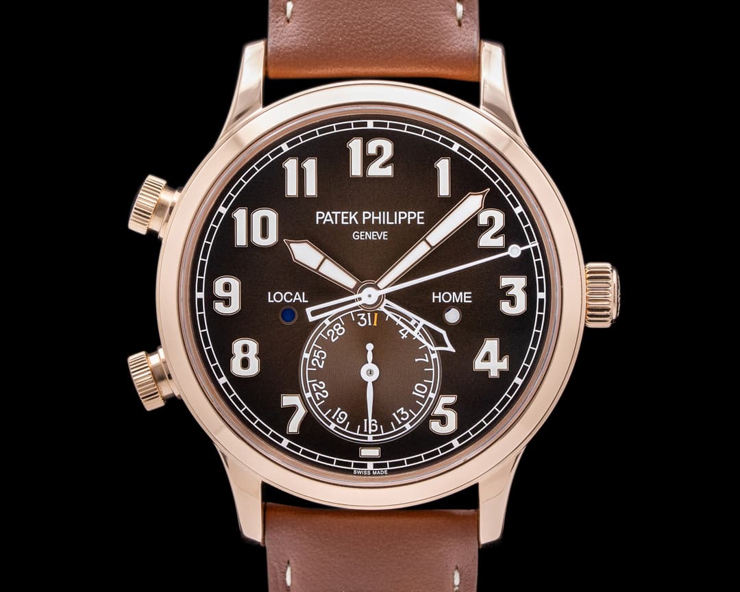 Patek Philippe Calatrava 5524R Pilot Travel Time 18k Rose Gold