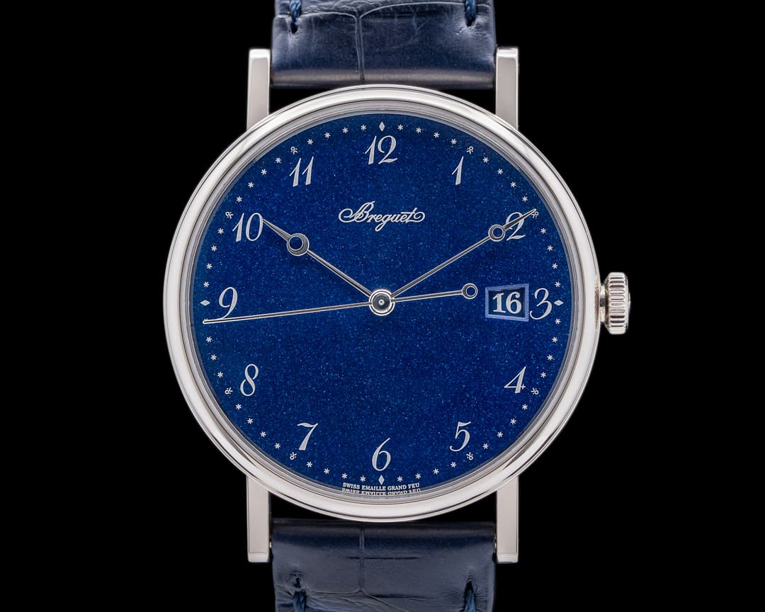 Breguet Classique 5177BB Automatic Blue Enamel Dial 18K White Gold