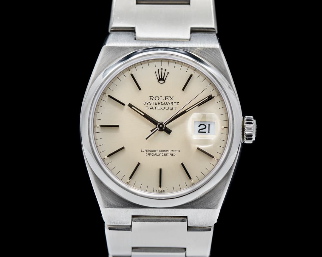 Rolex OysterQuartz Datejust Silver Dial / SS FULL SET