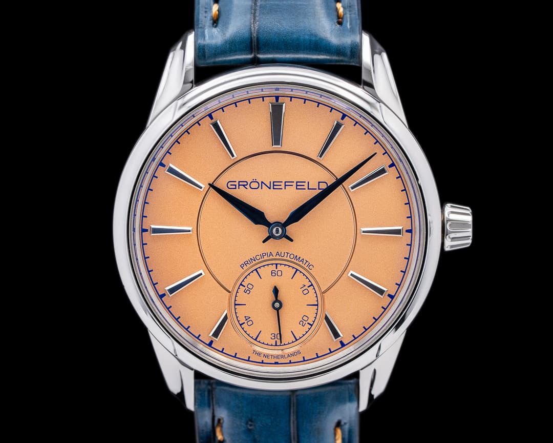 Gronefeld 1941 Principia Automatic Steel Salmon Dial
