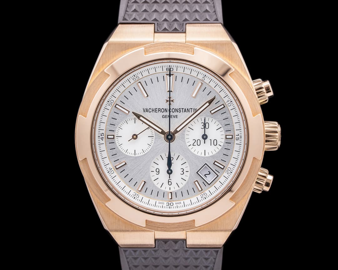 Vacheron Constantin Overseas 5500V/000R Chronograph Silver Dial 18k Rose Gold