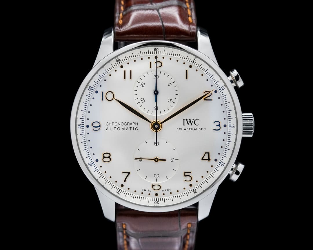 IWC Portuguese Chronograph SS Silver Dial/Yellow Gold Numerals