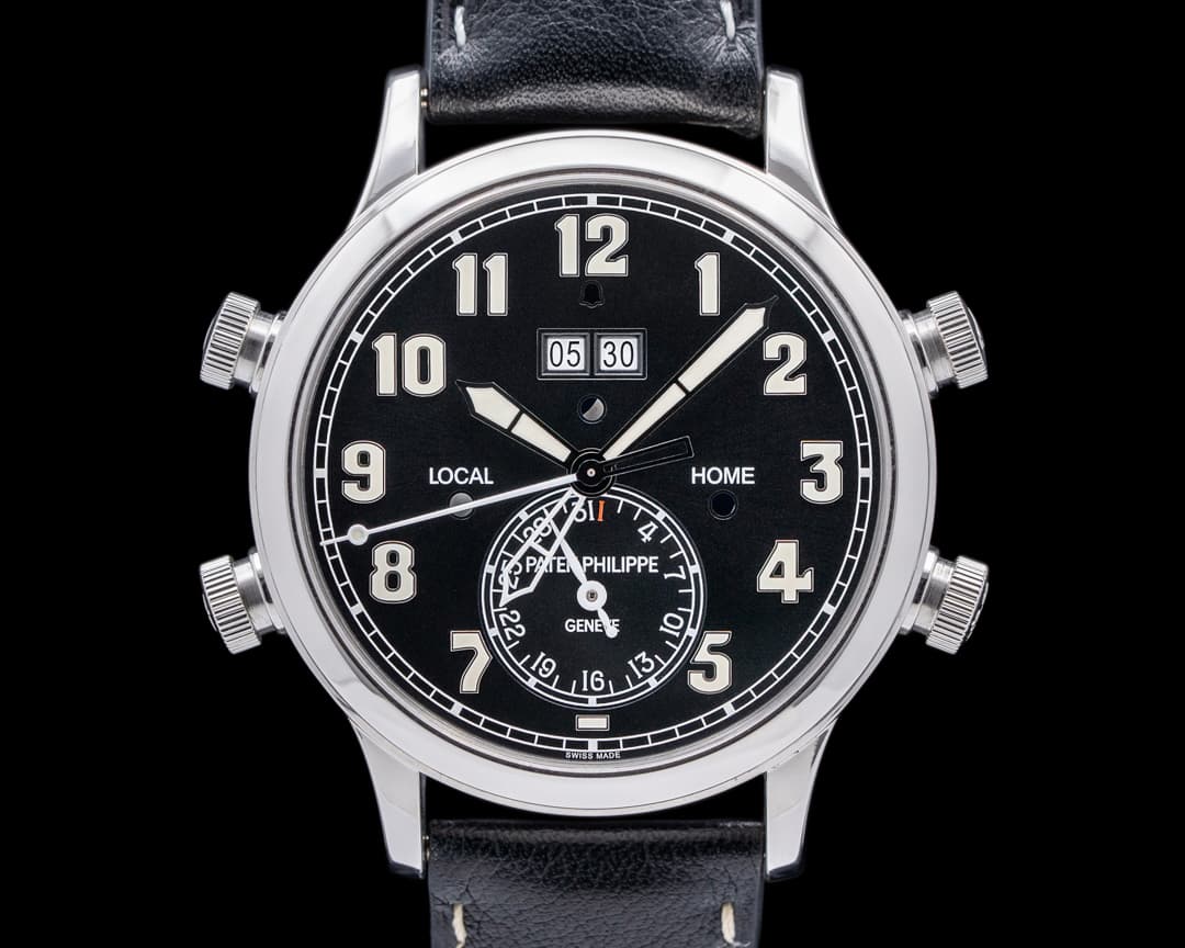 Patek Philippe Calatrava 5520P Pilot Travel Time 24 Hour Alarm