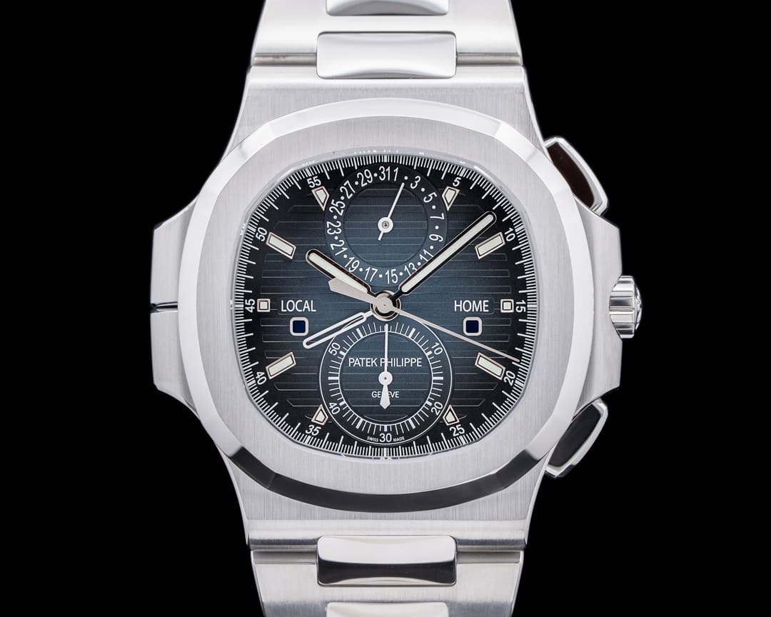 Patek Philippe Nautilus 5990 Blue Dial Travel Time Chronograph SS 2022