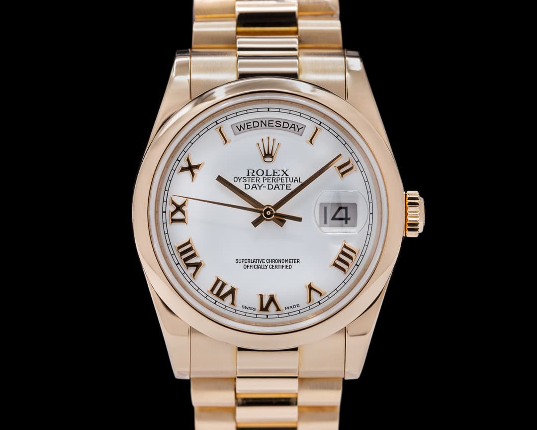 Rolex Day Date President 118205 White Roman Dial