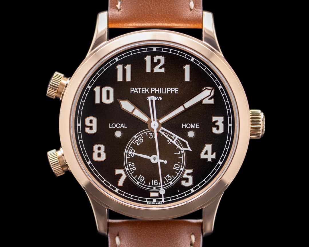Patek Philippe Calatrava 5524R Pilot Travel Time 18k Rose Gold