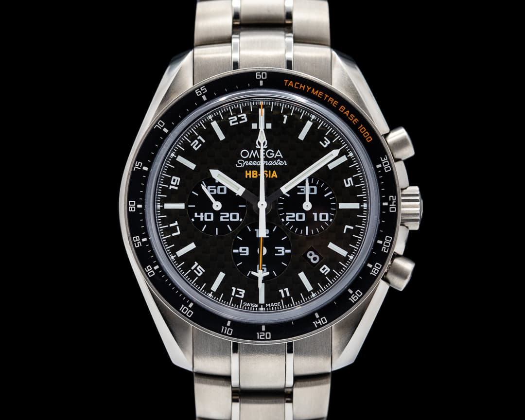 Omega Speedmaster HB-SIA GMT Chronograph SOLAR IMPULSE Titanium / Carbon Fiber
