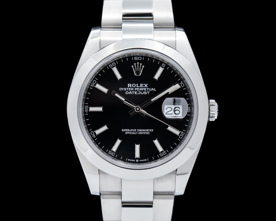Rolex Datejust 41 126300 Black Stick Dial SS