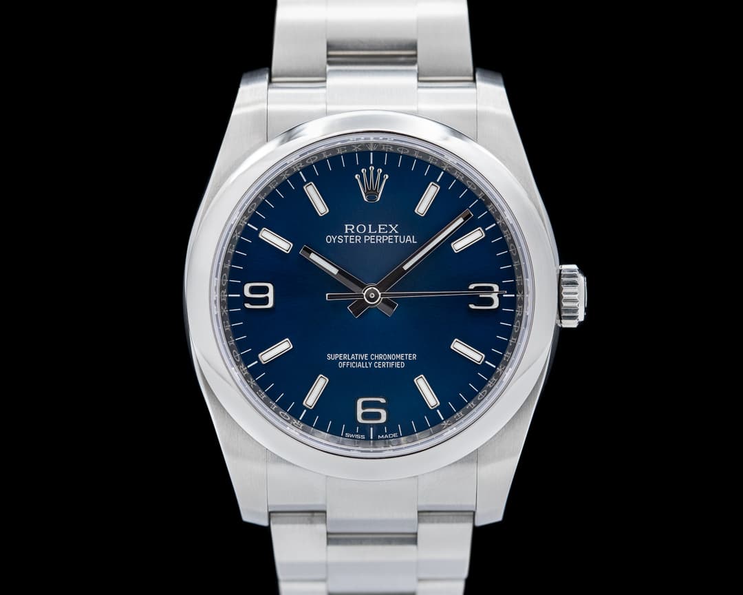 Rolex Oyster Perpetual SS Blue Dial