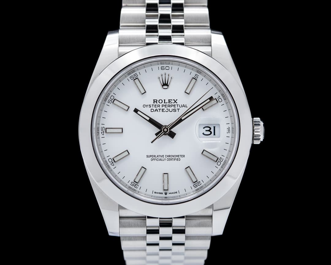 Rolex Datejust 41 White Stick Dial SS Jubilee 2024 UNWORN