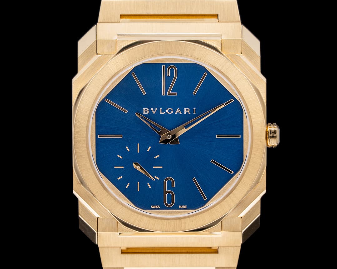 Bulgari Octo Finissimo Extra Thin Yellow Gold Blue Dial