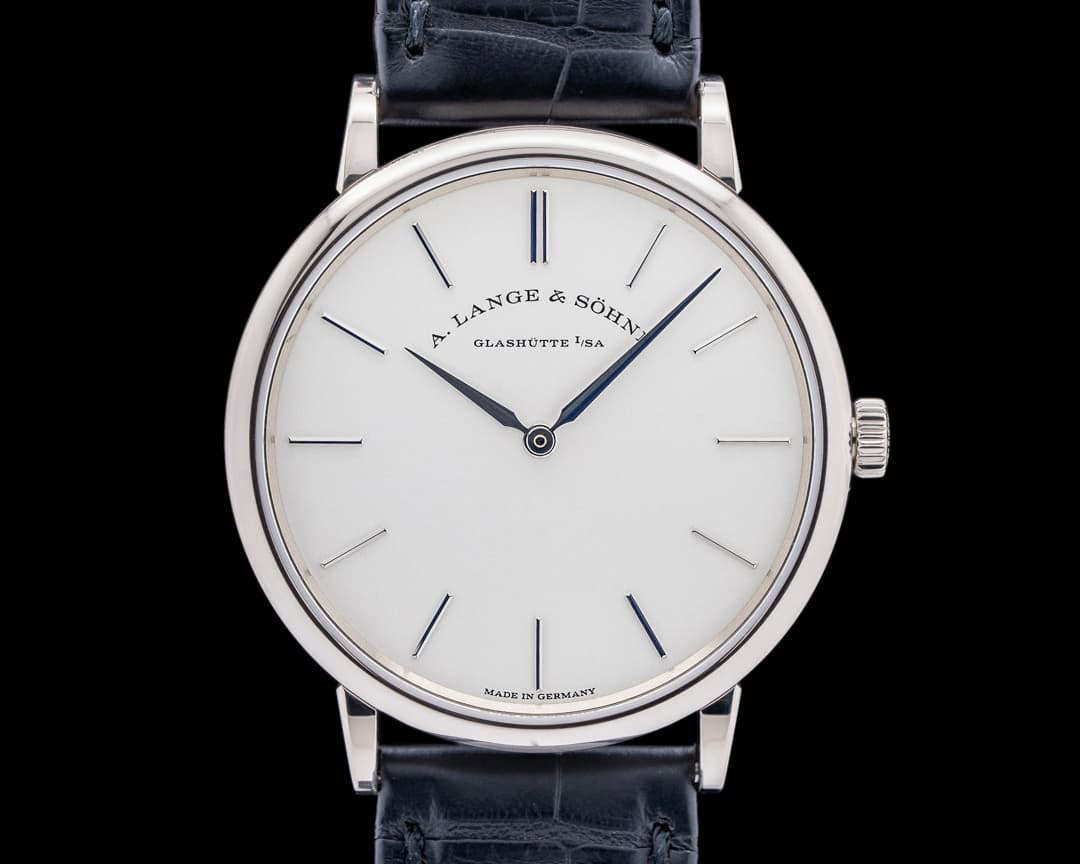 A. Lange and Sohne Saxonia Thin Manual Wind 201.027 18K White Gold