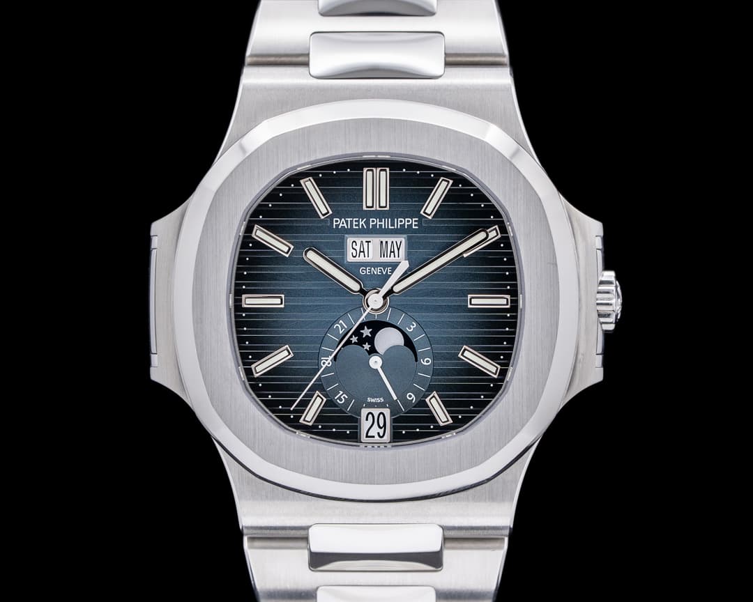 Patek Philippe Nautilus Annual Calendar 5726 Moon Blue Dial SS