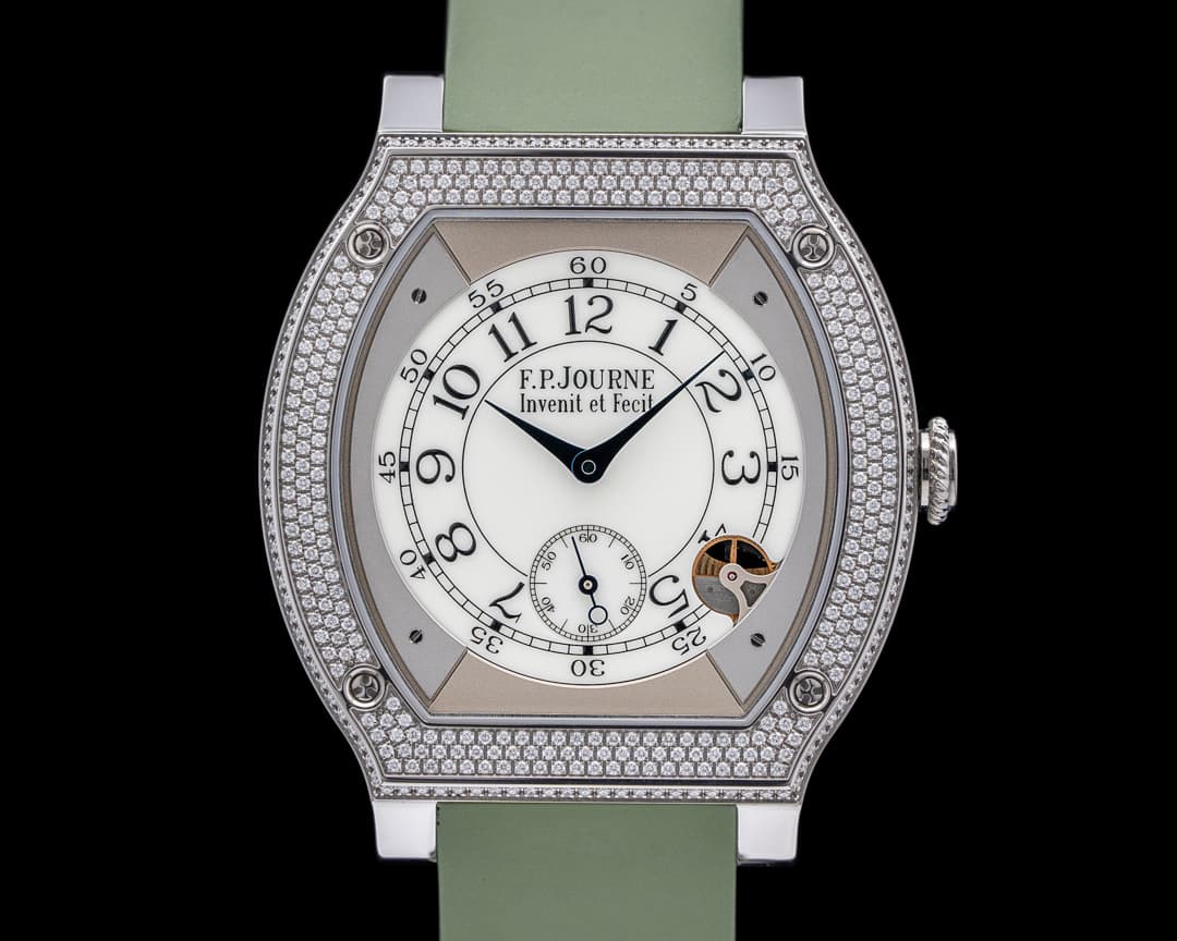 F. P. Journe Elegante Mens Quartz Titanium Diamond Bezel 48MM