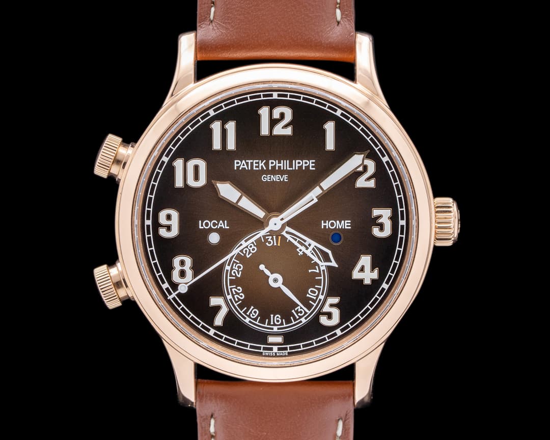 Patek Philippe Calatrava 5524R Pilot Travel Time 18k Rose Gold