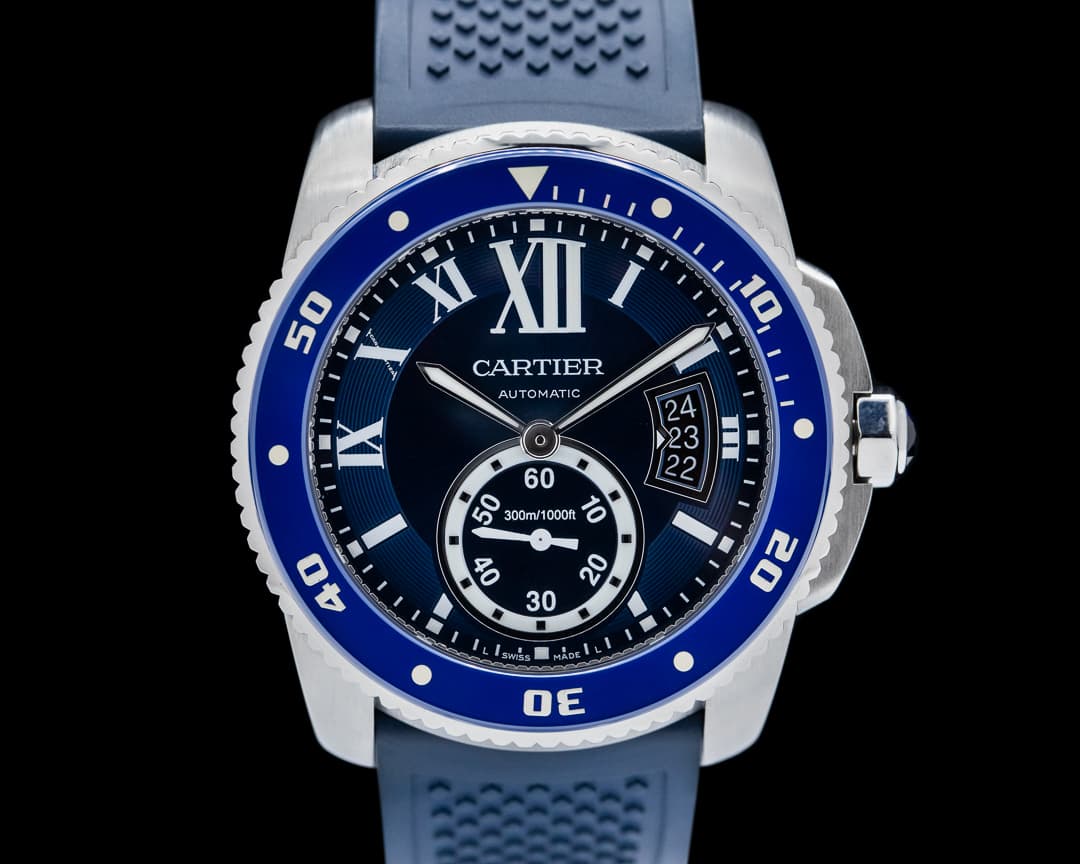 Cartier Calibre de Cartier Blue Dial SS / Rubber