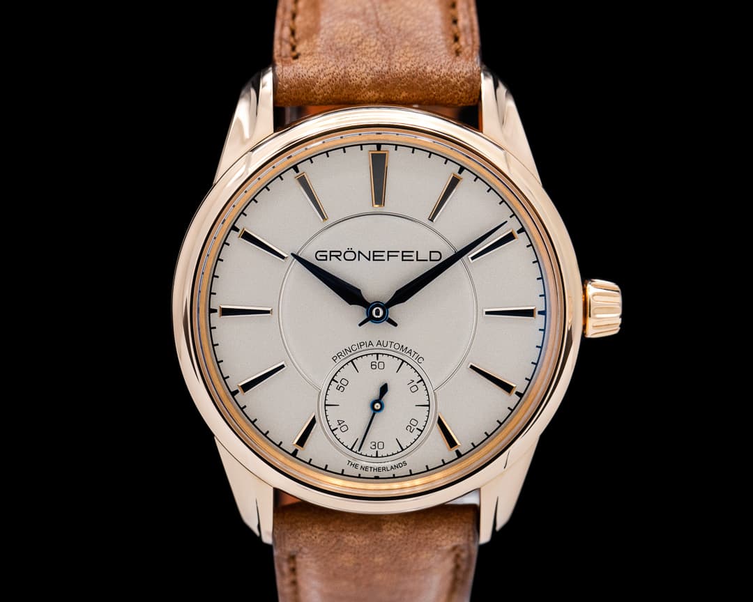 Gronefeld 1941 Principia Automatic Rose Gold Silver Dial