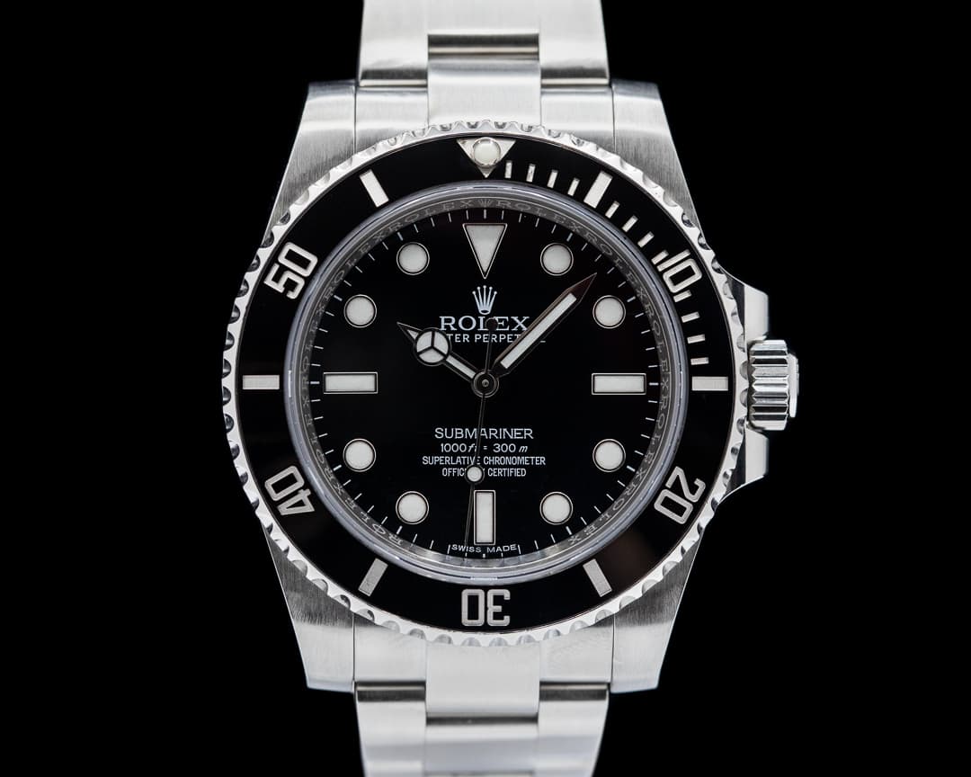 Rolex Submariner 114060 No Date Ceramic Bezel SS 2010