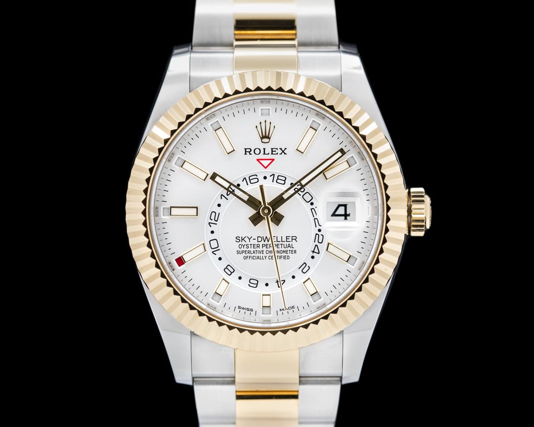 Rolex Sky Dweller Steel & Yellow Gold White Dial/Oyster Bracelet