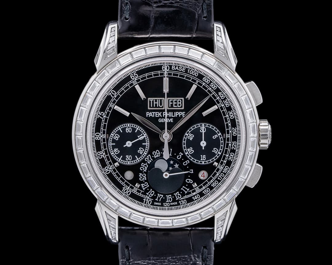 Patek Philippe 5271P Perpetual Calendar Chronograph Platinum Black DIAMONDS