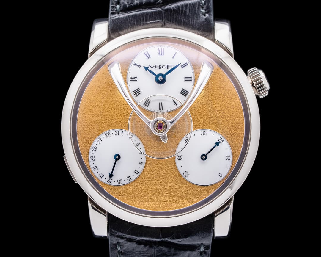 MB&F Legacy Machine SPLIT ESCAPEMENT White Gold / Yellow Frost