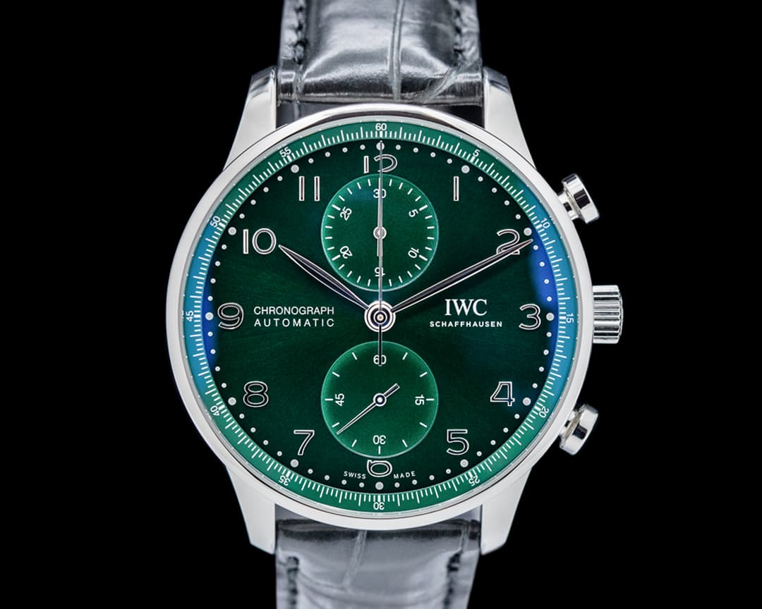 IWC Portugieser Chronograph SS Green Dial 2023
