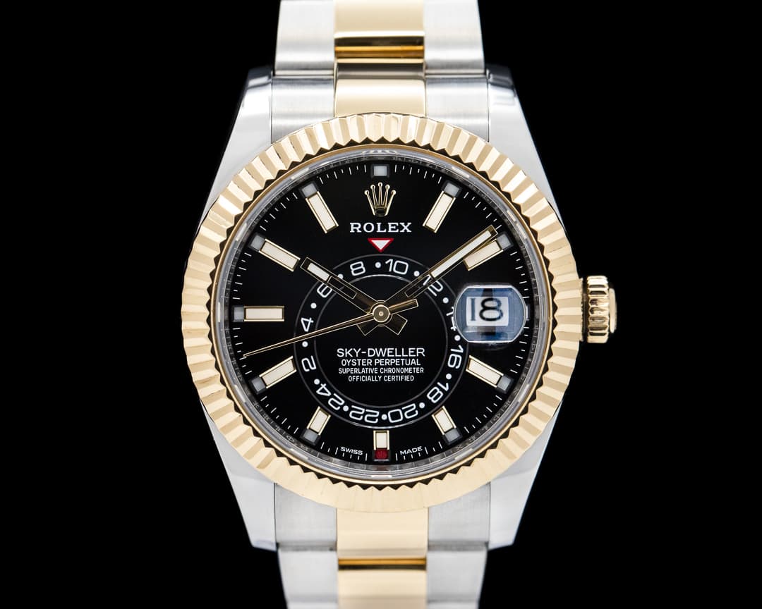 Rolex Sky Dweller 326933 Steel & Yellow Gold / Black Dial