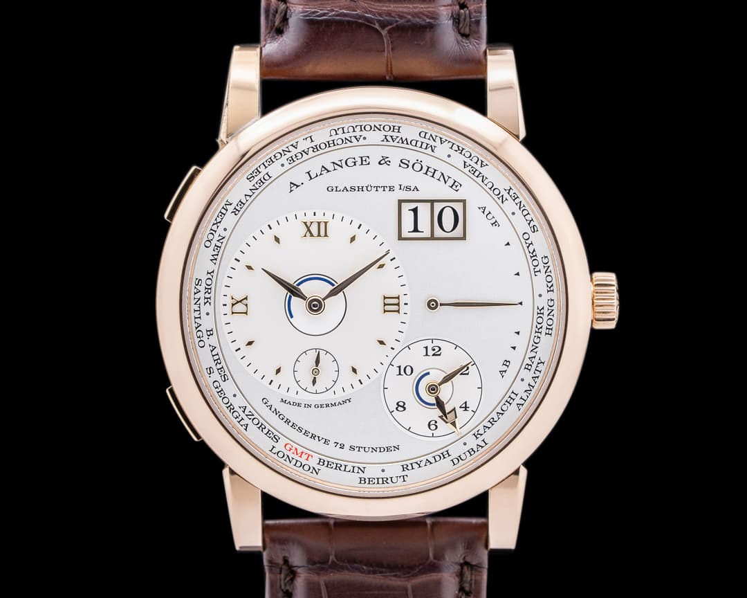 A. Lange and Sohne Lange 1 Time Zone 136.032 18K Rose Gold